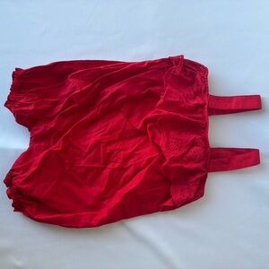 Carter's Red Eyelet Trim Bodysuit